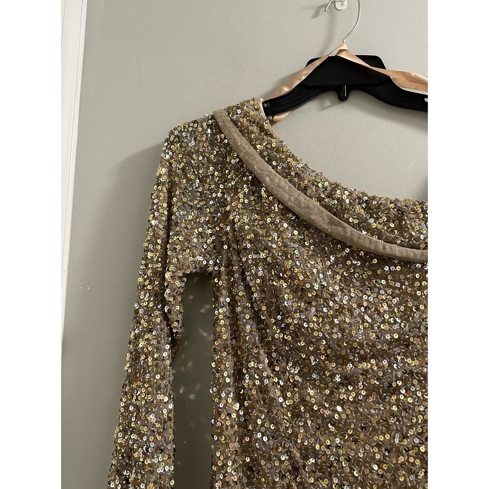 MAC DUGGAL Women's Sequined One Shoulder Evening Gown … - Picture 3 of 13